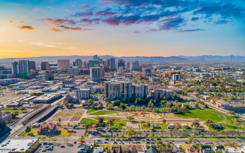 Overview of downtown Phoenix.